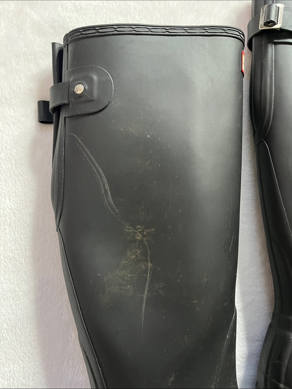 Hunter size 9 Original Tall Matte Black Waterproof Rain Boots - Picture 3 of 13